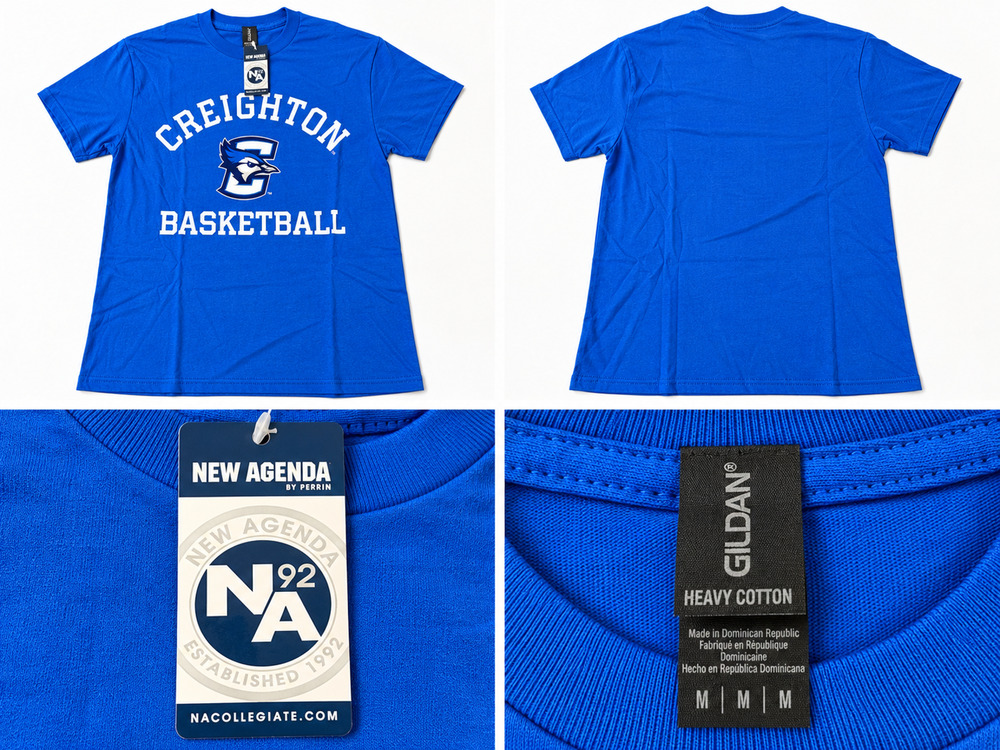 Creighton Bluejays Basketball T-Shirt Mens M Blue NCAA Gildan Heavy Cotton NWT